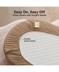 KeaBabies Bassinet Sheet for Baby Girls, Boys, 2-Pack Soothe Fitted Sheets, Bedside Mattress