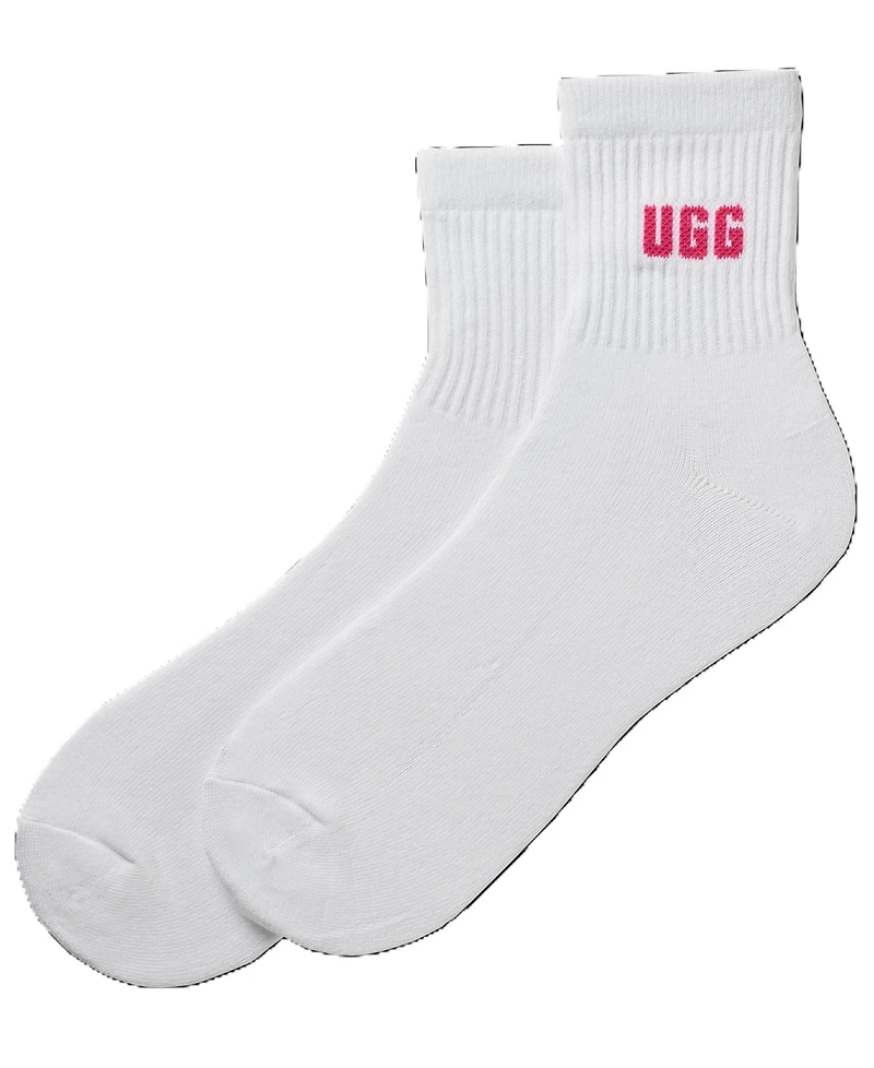 Ugg Women's 2-Pack Quinlin Logo Quarter Socks