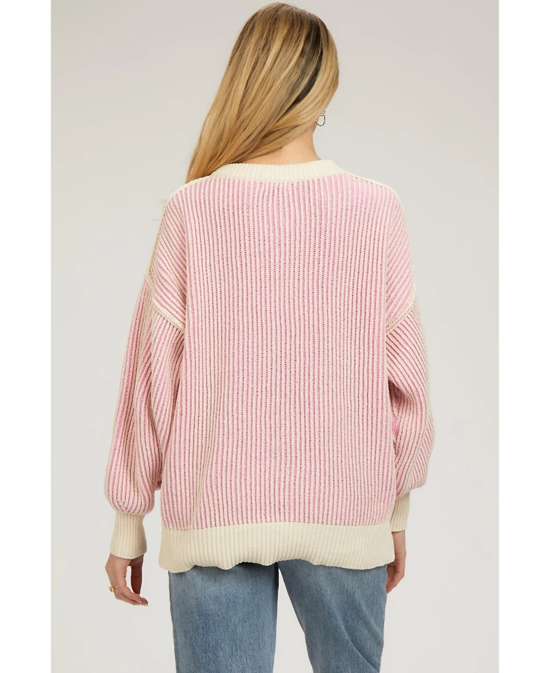 Pinkblush Maternity Ribbed Balloon Sleeve Sweater