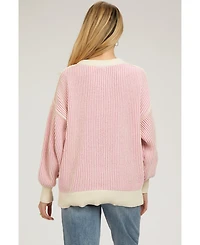 Pinkblush Maternity Ribbed Balloon Sleeve Sweater