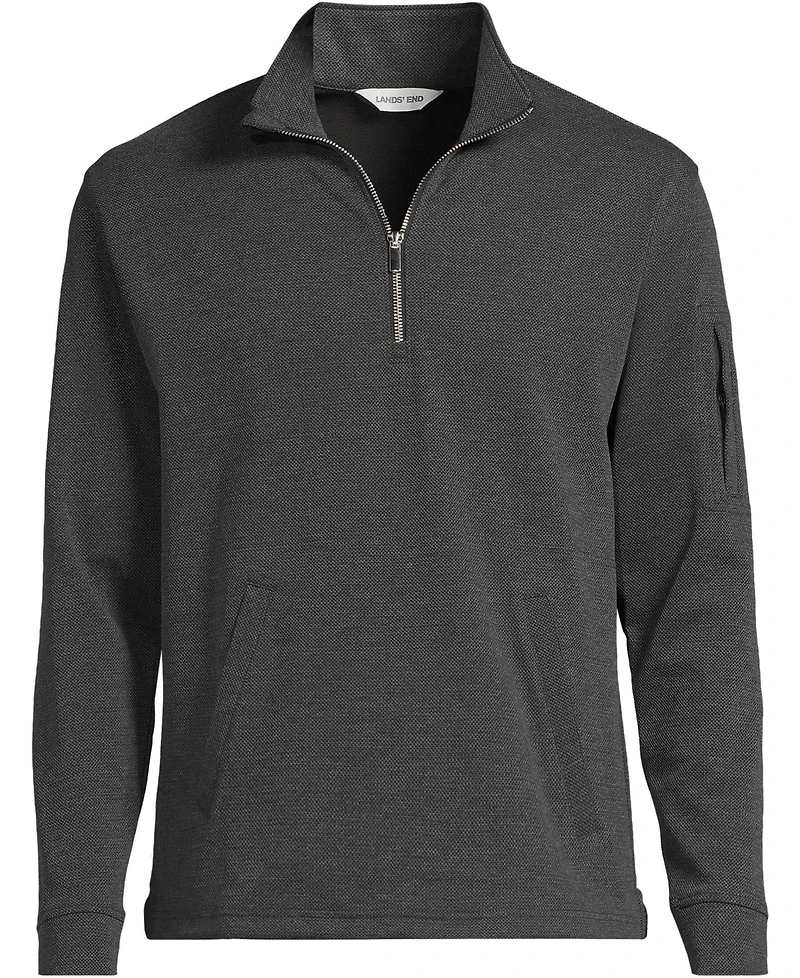 Lands' End Men's Long Sleeve Cooling Performance Pique Quarter Zip