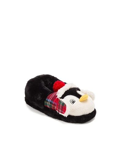 Dearfoams Girls Emery Critter Closed Back Animal Slipper