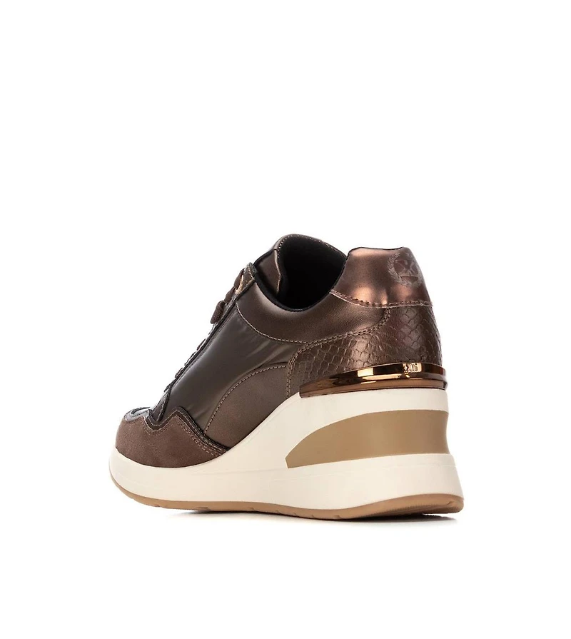 Women's Side Zipper Wedge Sneakers By Xti