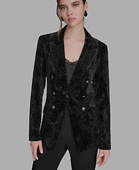 Bcbg Women's Embellished Long Sleeve Blazer