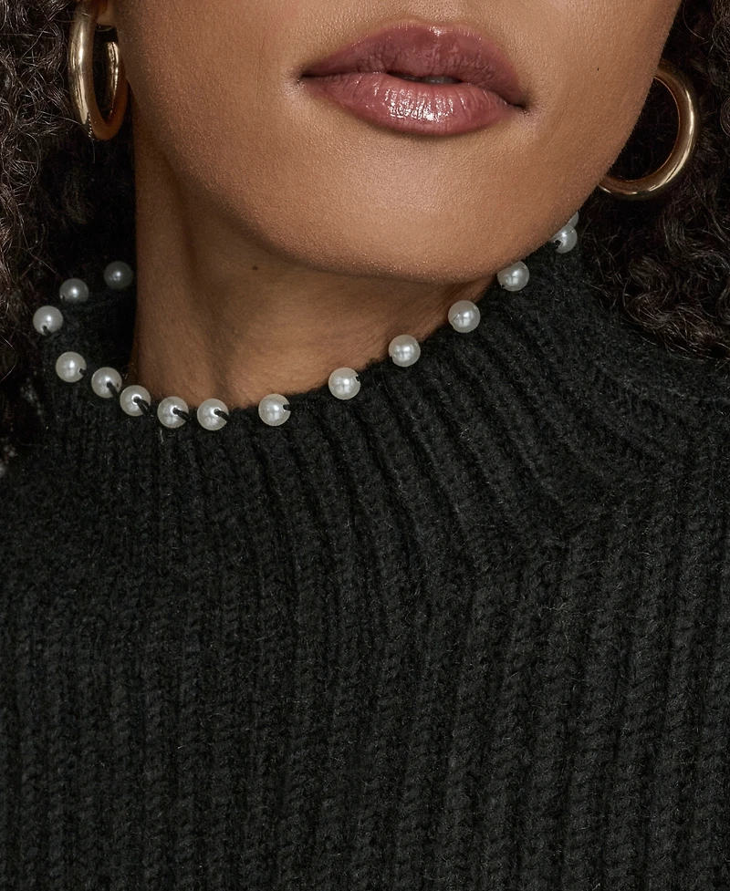 Bcbg Women's Long Sleeve Mock Neck Sweater