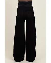 Pinkblush Maternity Black Super Wide Leg Jeans