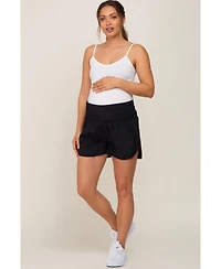 Pinkblush Maternity Black Curved Hem Active Shorts