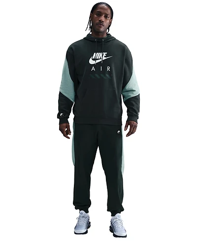 Nike Men's Air Fleece Roomy-Fit Logo-Print Hoodie