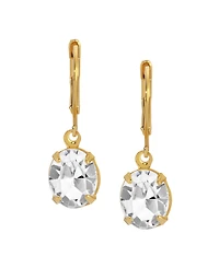 2028 Gold Tone Crystal Drop Leverback Earring