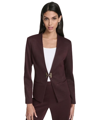 Halston Women's Long Sleeves Ponte Blazer