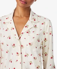 Lauren Ralph Women's Long Sleeves Notch Collar Pajama Set