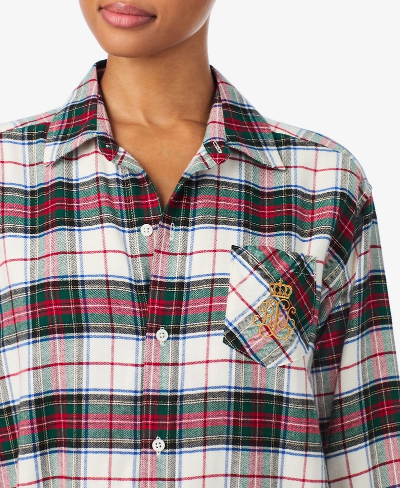 Lauren Ralph Women's Long Sleeves Sleepshirt