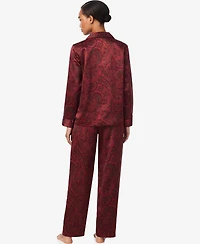 Lauren Ralph Women's Long Sleeve Notch Collar Pajama Set