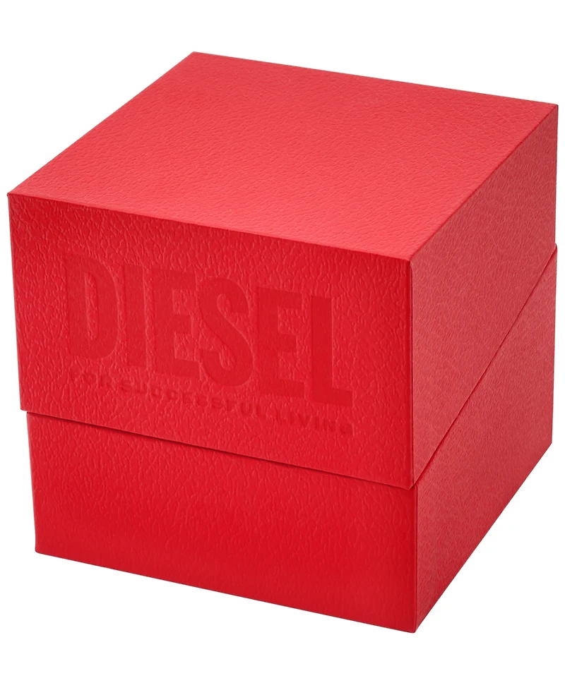 Diesel Men's Master Chief Quartz Three-Hand Date Black Silicone Watch Gift Set, 43mm