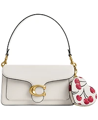 Coach Boxed Cherry Print Leather Heart Coin Purse