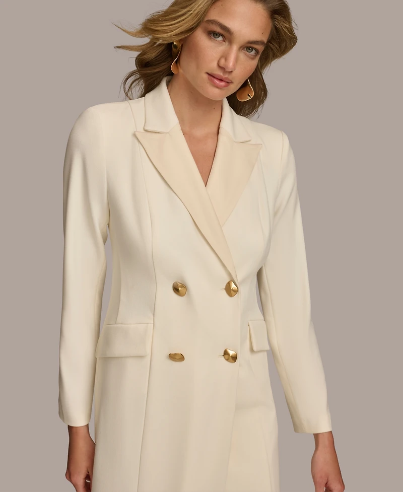 Donna Karan New York Women's Long Sleeves Coat Dress