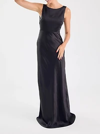 Six Stories Cowl Back Satin Bridesmaid Dress
