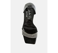 Hashira Ab Rhinestone Studded Lace-Up Fantasy Heels Women