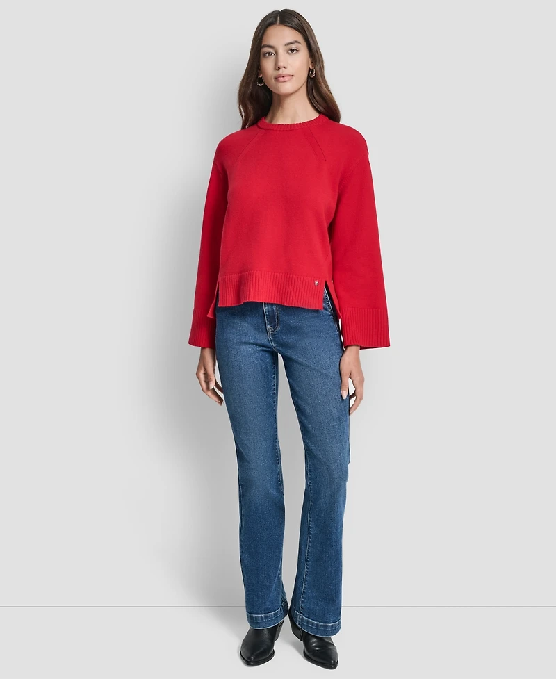 Dkny Jeans Women's High Low Hem Sweater
