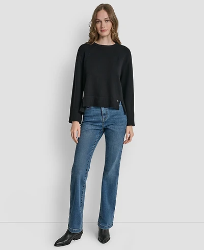 Dkny Jeans Women's High Low Hem Sweater