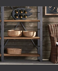 Cane Rattan Low Baskets Set of 3
