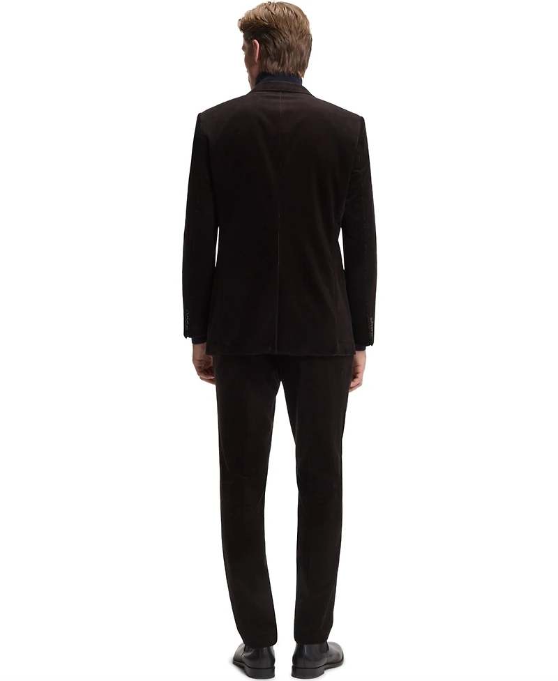 Boss by Hugo Men's Beckham x Striped Cotton Pleat-Front Pants