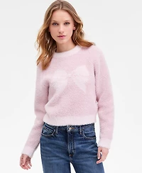 Guess Women's Crewneck Bow Jacquard Sweater