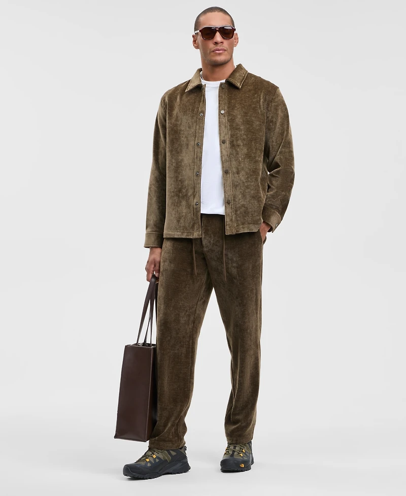 Mode of One Men's Relaxed Fit Snap Front Soft Overshirt, Macy's Exclusive