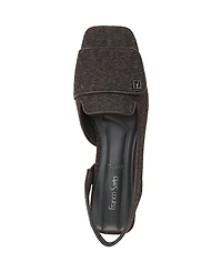 Franco Sarto Women's Teagan Square Toe Slingback Flats