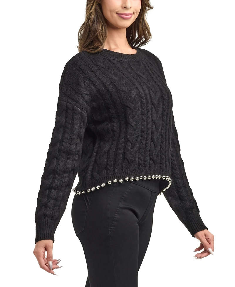 Bcx Women's Crew Neck Pull-On Sweater