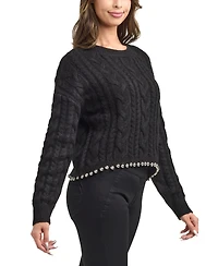Bcx Women's Crew Neck Pull-On Sweater