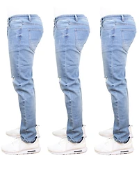Blue Ice Men's 3-Pack Stretch Ripped Jeans