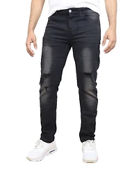 Blue Ice Men's Stretch Ripped Jeans