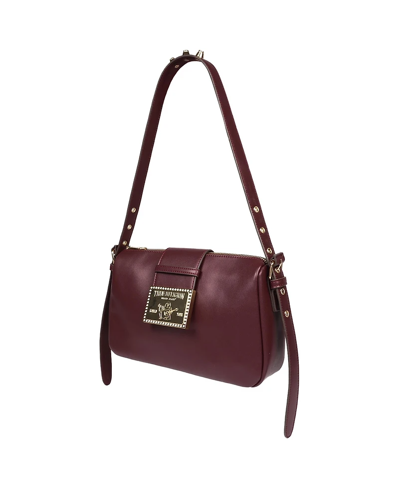 True Religion East West Shoulder Bag with Belt Buckle Tab