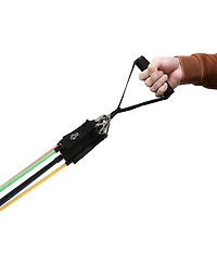 HolaHatha Resistance Band 110lb Maximum Workout Set with 5 Bands and 2 Handles