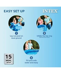Intex 15' x 48" Inflatable Easy Set Above Ground Swimming Pool w/ Ladder & Pump