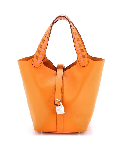 Pre-Owned Hermes Pm Picotin Lock Bag Tressage Epsom