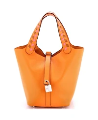 Pre-Owned Hermes Pm Picotin Lock Bag Tressage Epsom