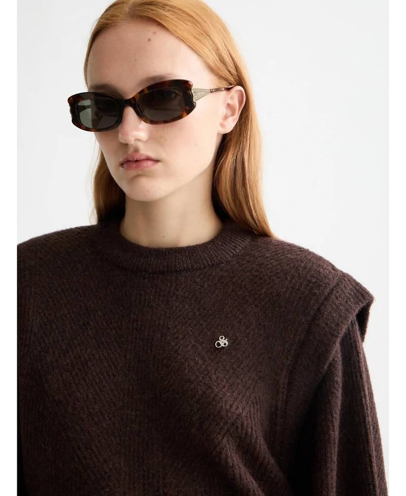 Scotch & Soda Women's Shoulder detail crew neck pullover