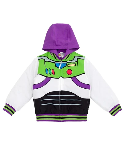 Disney Toddler Boys Toy Story Cars Zip Up Varsity Bomber Jacket