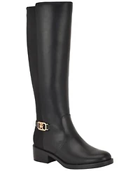 Tommy Hilfiger Womens Imaliz Tall Ornamented Riding Boots Regular Wide Calf