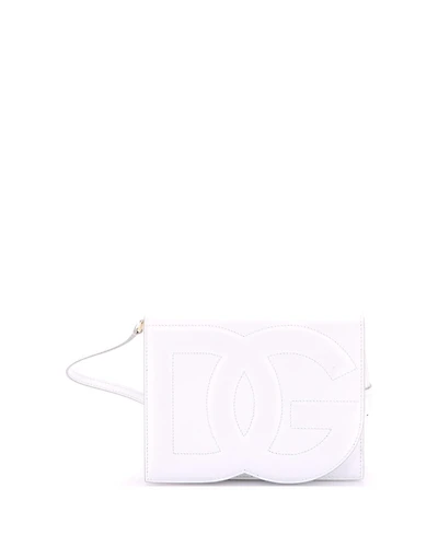 Pre-Owned Dolce & Gabbana Small Dg Logo Flap Shoulder Bag Leather
