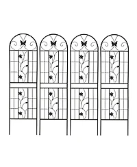 Streamdale Furniture 2 Pack Metal Garden Trellis 71" Rustproof Black