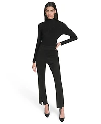 Halston Women's Mid Rise Pleated Trousers