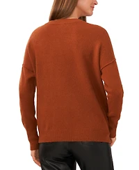 Vince Camuto Women's Cozy Crewneck Long-Sleeve Extend-Shoulder Sweater