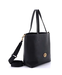 Pre-Owned Versace Tall La Medusa Convertible Shopper Tote Bag Leather Leather