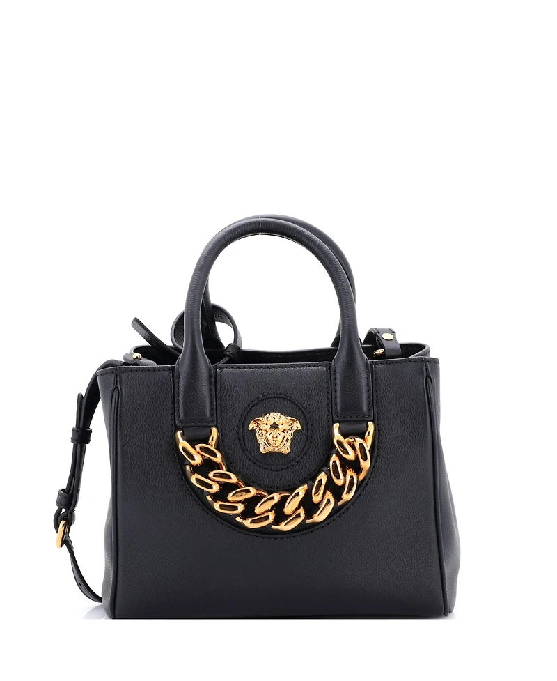 Pre-Owned Versace Small La Medusa Convertible Tote Bag Leather