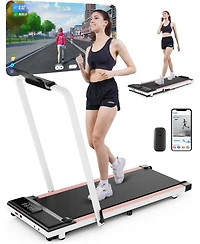DeerRun 3 in 1 Walking Pad Treadmill, 300 Weight Capacity Foldable Treadmill