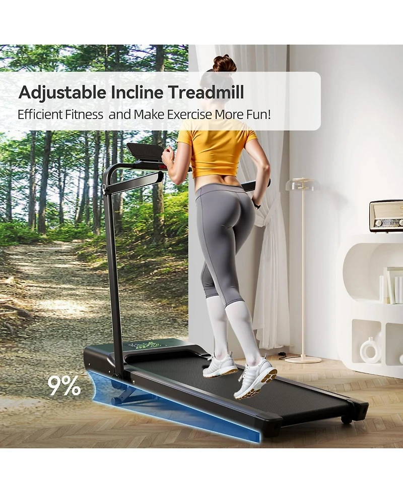 DeerRun 3-in-1 treadmill w/ handlebar. 300LB cap, 3.0HP motor, Led display