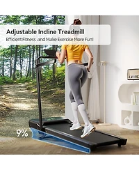DeerRun 3-in-1 treadmill w/ handlebar. 300LB cap, 3.0HP motor, Led display
